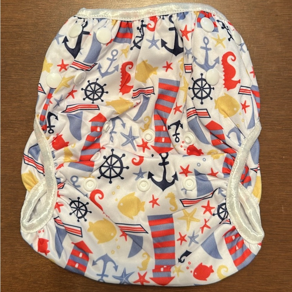 Nautical Themed baby toddle swimming Diaper